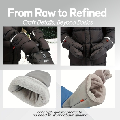 Winter Golf Cart Push Gloves Thick Warm Outdoor Windproof