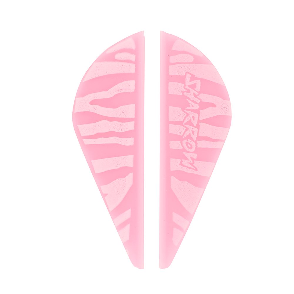 AME Archery Water Drop Zebra Print Rubber Feather – 2 Inch (50pcs)