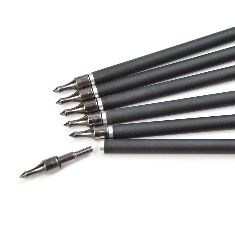 Clearance Sale 500 Spine 4" Shield Feathers Carbon Arrows (12pcs)