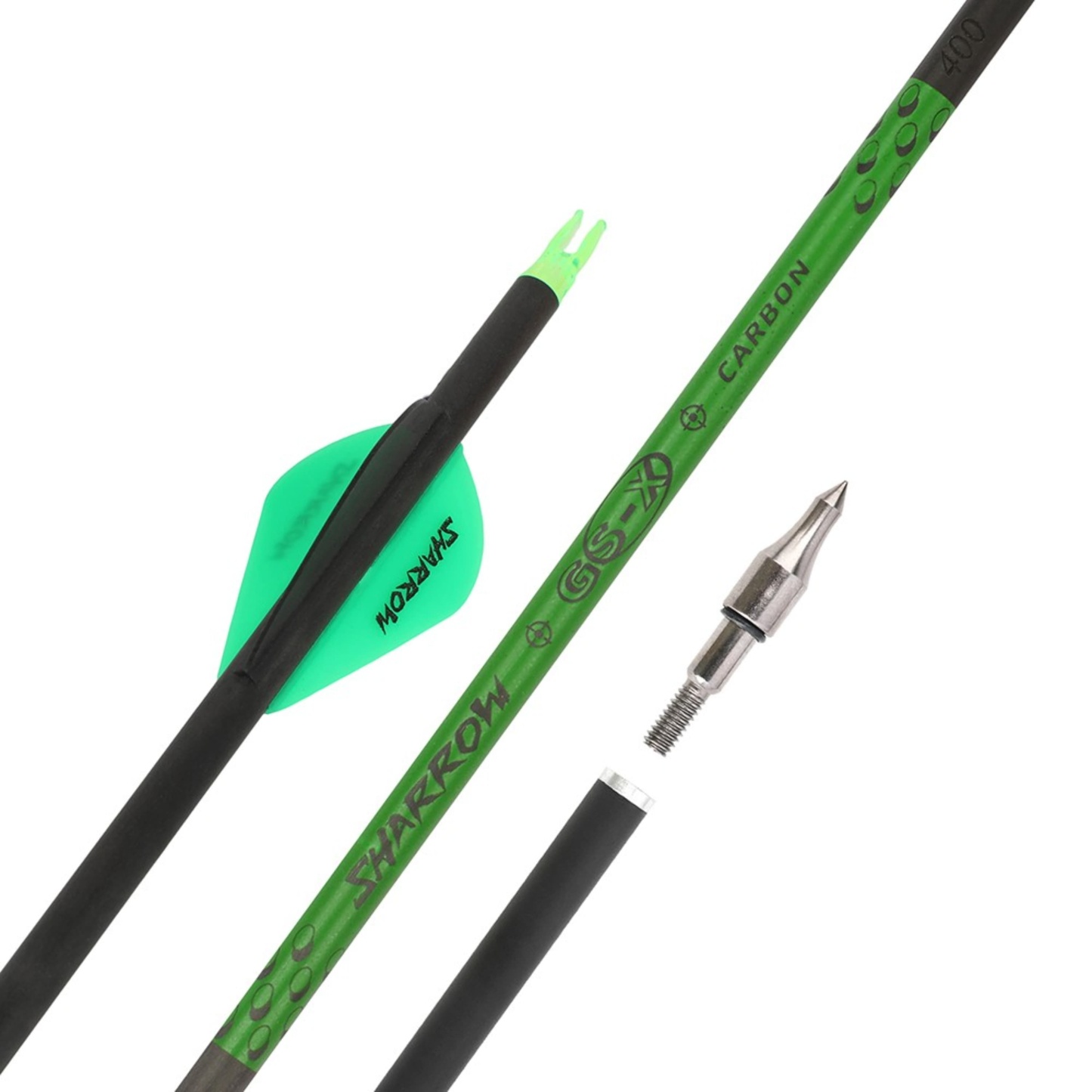 30" Pure Carbon Arrows with Screw Tips 300-800 Spine