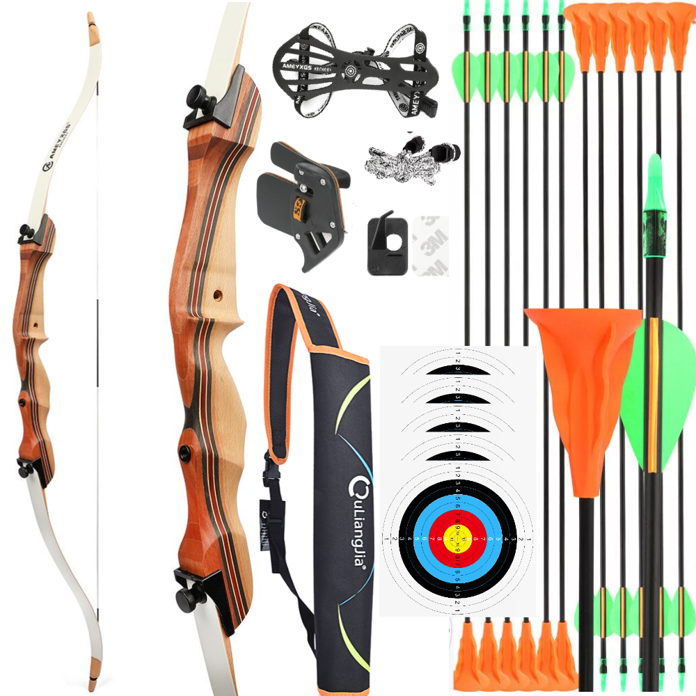AME Archery 48/54inch Recurve Bow 10-20lbs for Children Kid