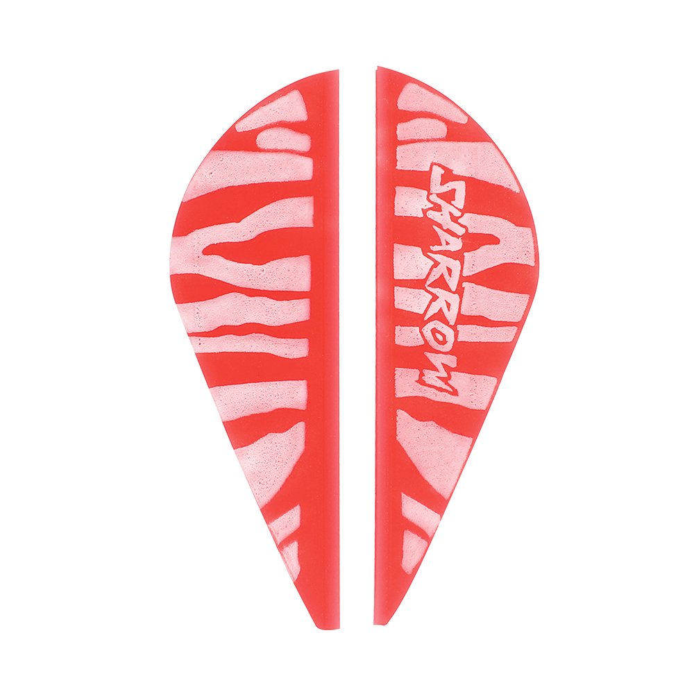 AME Archery Water Drop Zebra Print Rubber Feather – 2 Inch (50pcs)