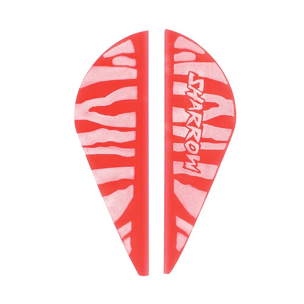 AME Archery Water Drop Zebra Print Rubber Feather – 2 Inch (50pcs)
