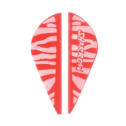 AME Archery Water Drop Zebra Print Rubber Feather – 2 Inch (50pcs)