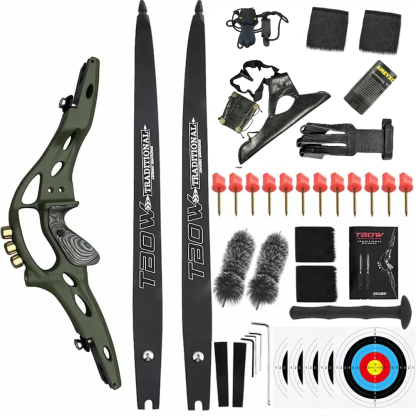 JUNXING B1 62" ILF Hunting Recurve Bow 19'' Riser 30-60lbs 