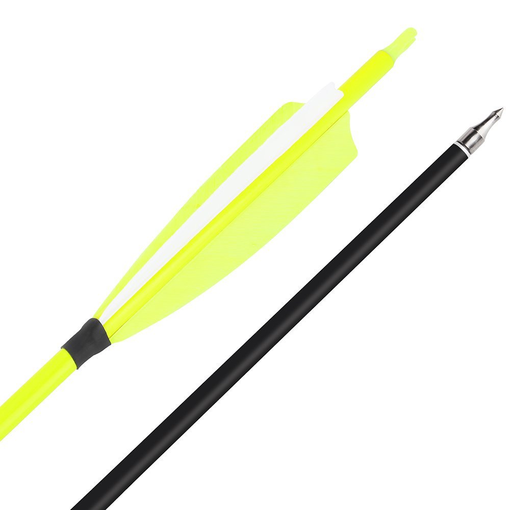 AME ARCHERY Yellow Mixed Carbon Arrows – Spine 500 (12pcs)