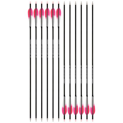 AME ARCHERY 5-Inch Dye Feather Carbon Arrows(12pcs)