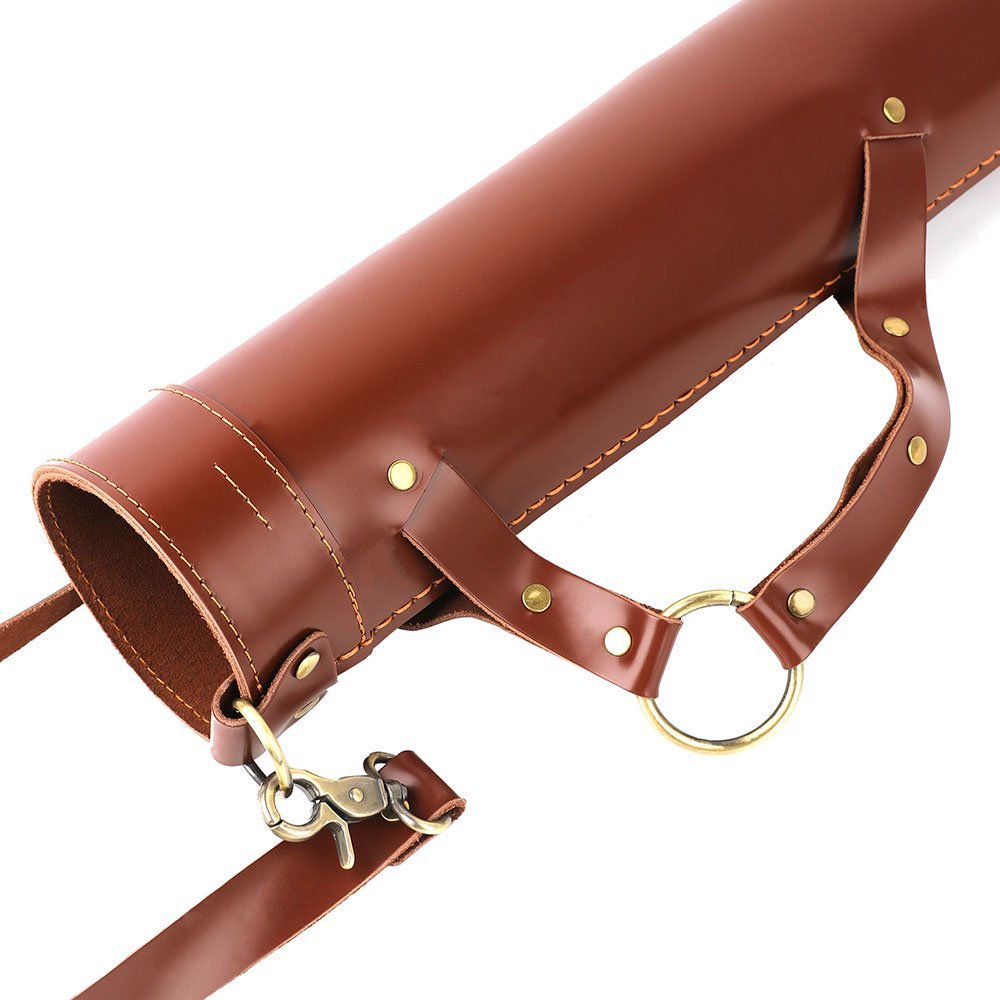 AME ARCHERY Genuine Leather Arrow Quiver – Brown/Black