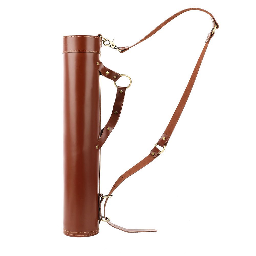 AME ARCHERY Genuine Leather Arrow Quiver – Brown/Black