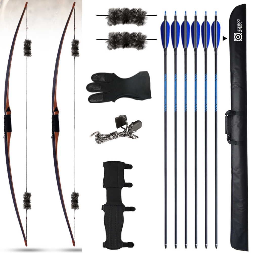 SANLIDA ARCHERY Royal X8 68" Traditional Longbow Wood Hunting Bow Kit