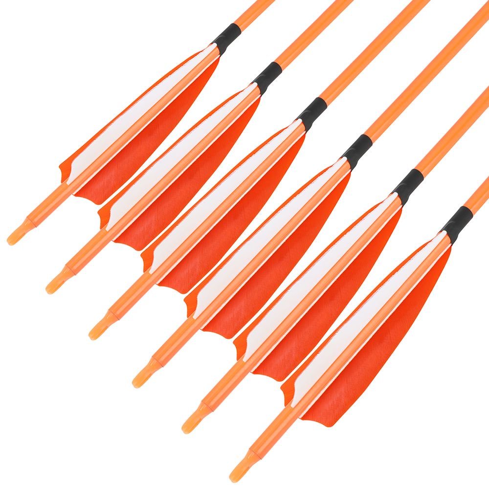 AME ARCHERY Orange Mixed Carbon Arrows – Spine 500 (12pcs)