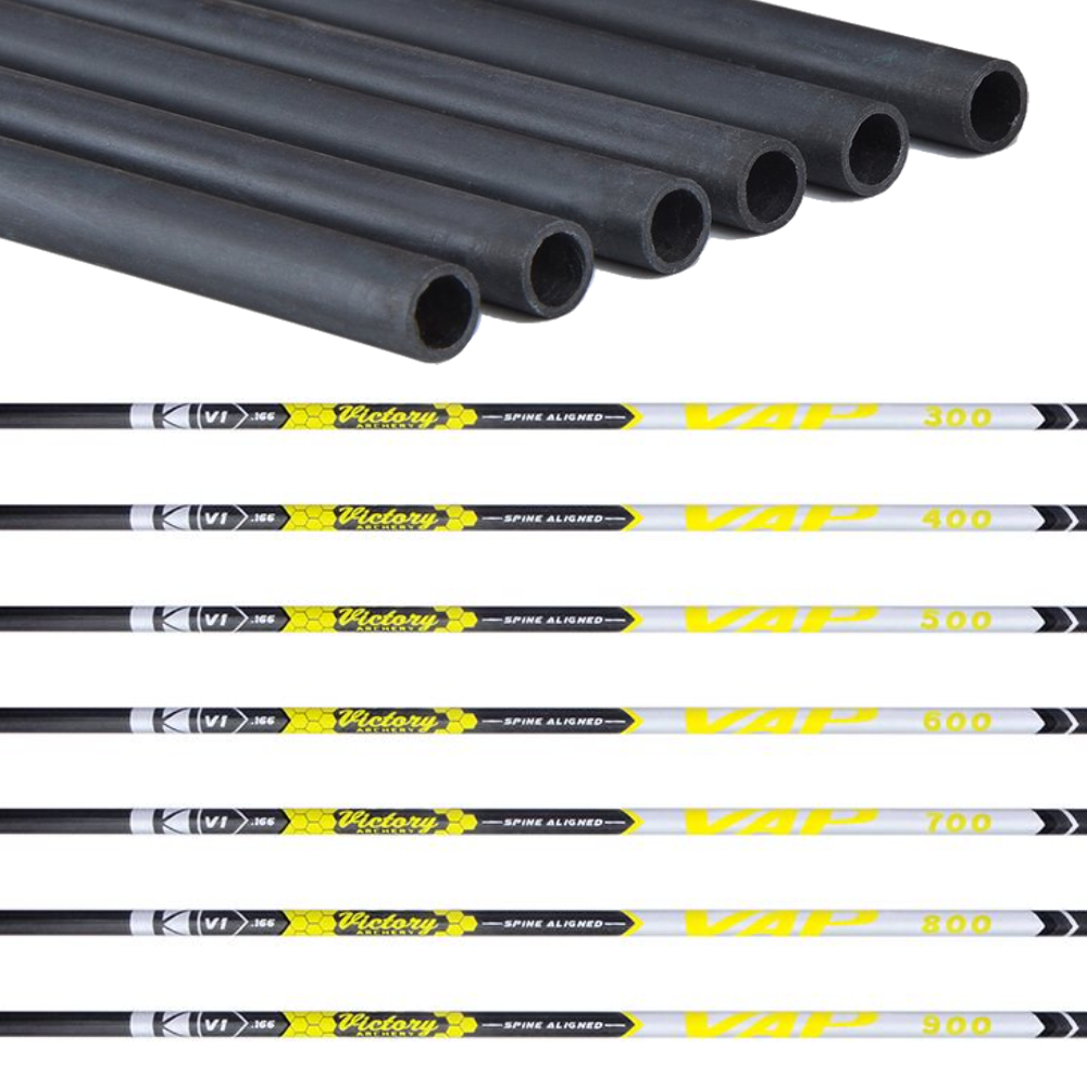 VAP V1  Pure Carbon Arrow Shaft – Spine 300–900, 4.2mm ID (12pcs)
