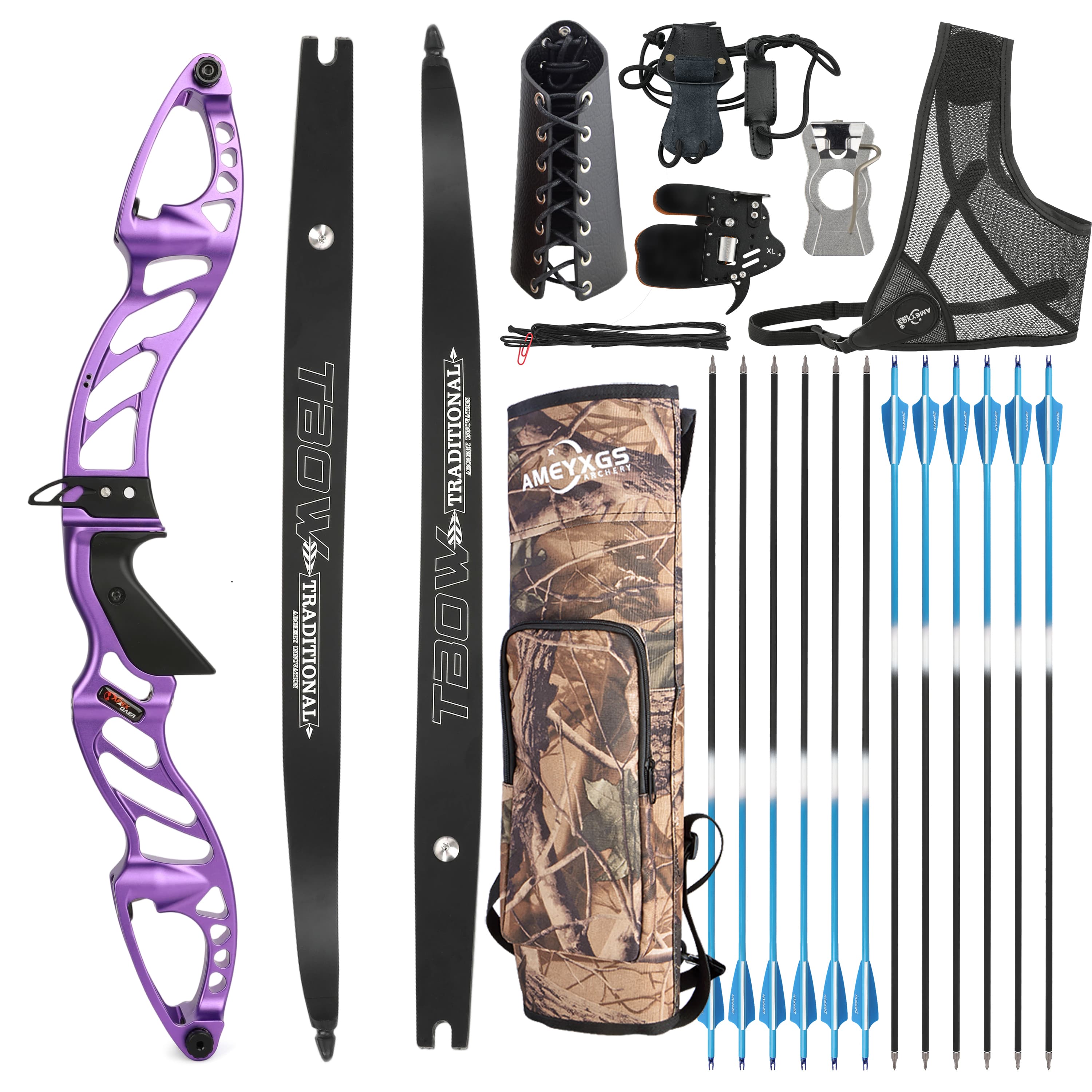 25-60bs Recurve Bow Kit Takedown F Hunting Bow