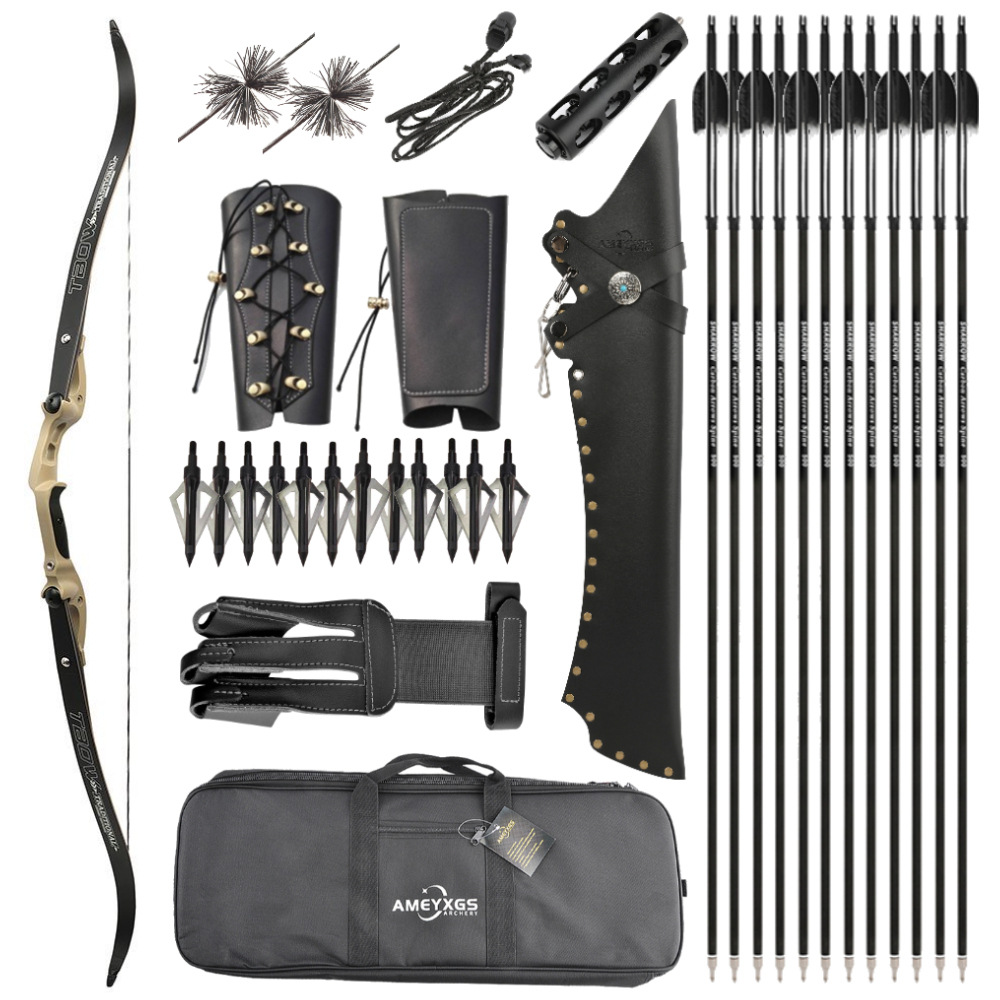 Junxing H3 Buffalo F Interface Hunting Recurve Bow – 25-60lbs, 62" with Full Hunting Kit