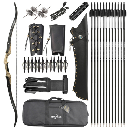 Junxing H3 Buffalo F Interface Hunting Recurve Bow – 25-60lbs, 62" with Full Hunting Kit