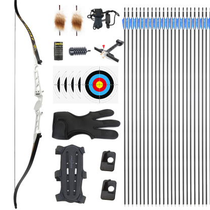 AME  Recurve Bow and Arrows Set 14-40lbs Alloy Riser Archery Hunting Target