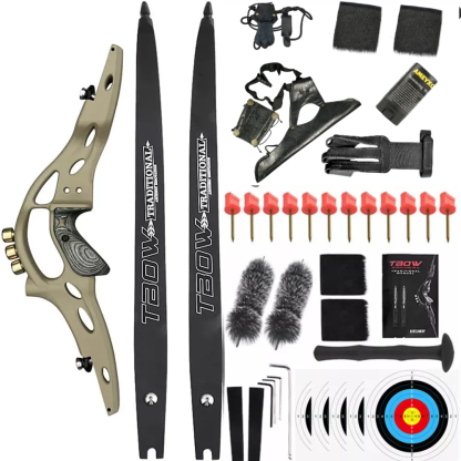 JUNXING B1 62" ILF Hunting Recurve Bow 19'' Riser 30-60lbs 