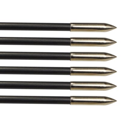 Clearance Sale Black & White Vanes Fiberglass Arrows with Fixed Field Tips 