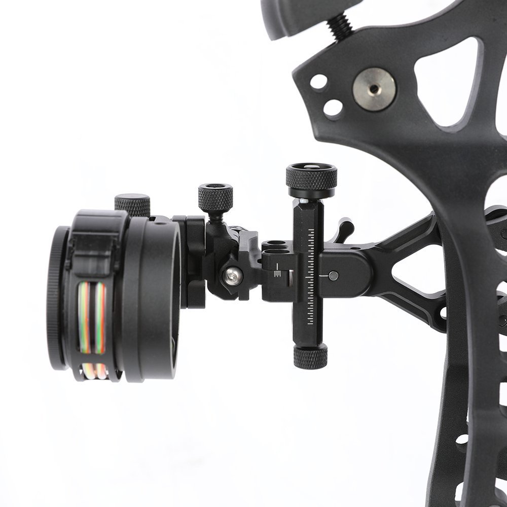 Topoint Archery TX1550 Compound Bow Sight – CNC Aluminum, 0.019" Pin, 1/2/3-Axis Adjustable with Optional Lens