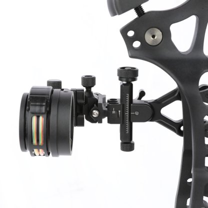 Topoint Archery TX1550 Compound Bow Sight – CNC Aluminum, 0.019" Pin, 1/2/3-Axis Adjustable with Optional Lens