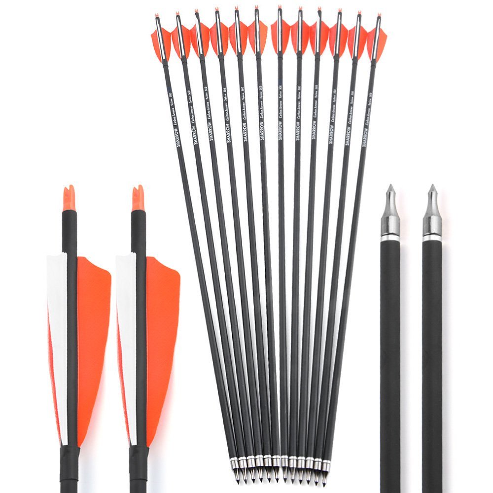 Clearance Sale 500 Spine Mixed Carbon Arrows (12pcs)