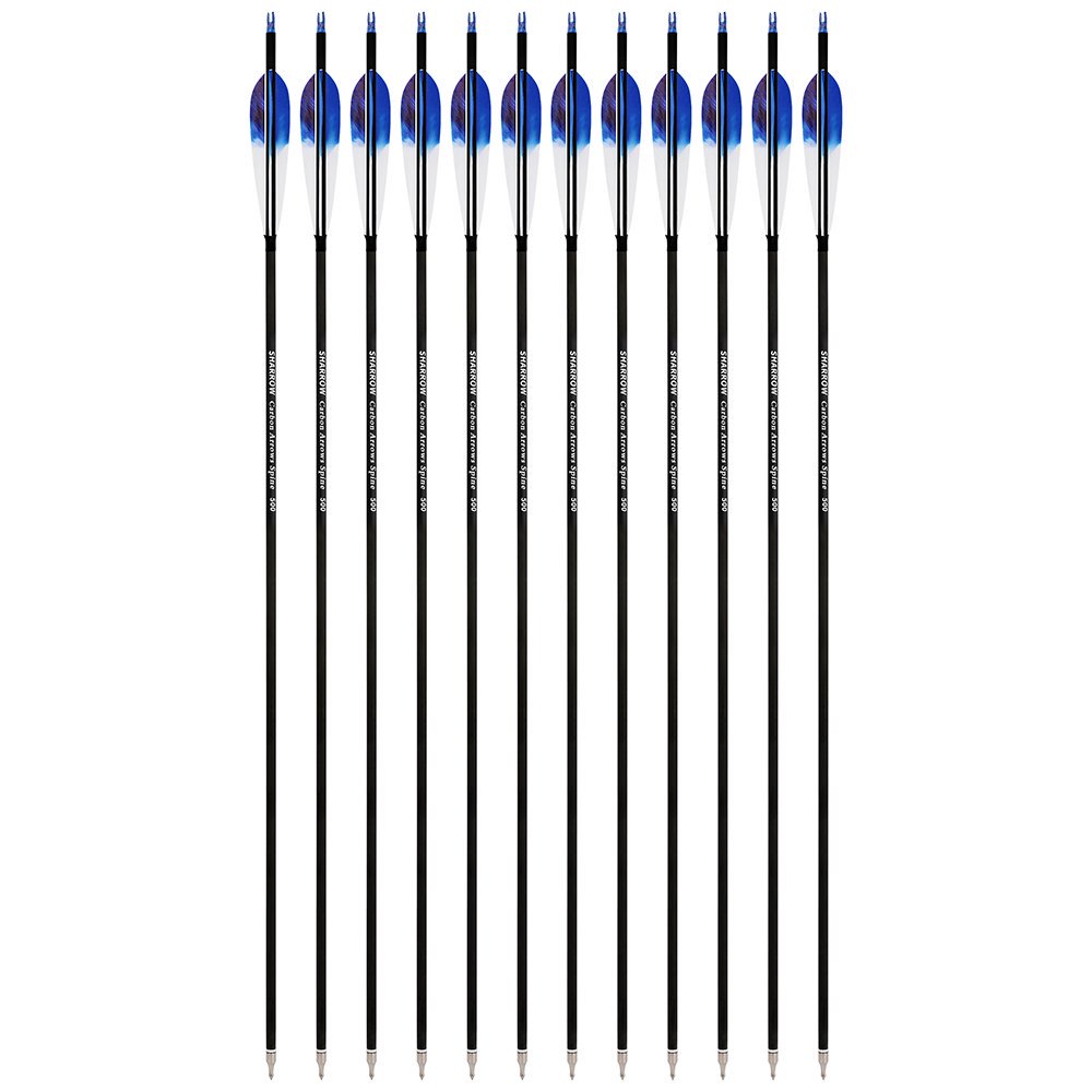 AME ARCHERY 5-Inch Dye Feather Carbon Arrows(12pcs)