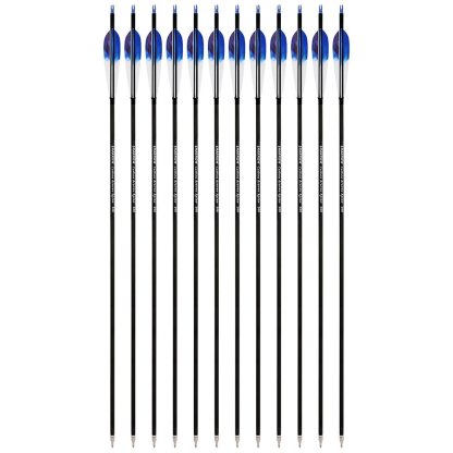 AME ARCHERY 5-Inch Dye Feather Carbon Arrows(12pcs)