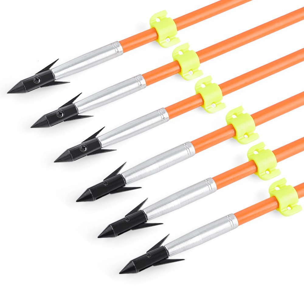 AME ARCHERY Orange Bowfishing Arrow (Upgraded Version with Screw Lock)