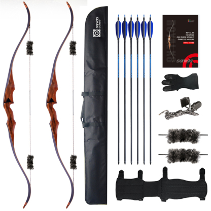 SANLIDA ARCHERY Royal X8 60" Traditional One-Piece Wood Hunting Bow Kit