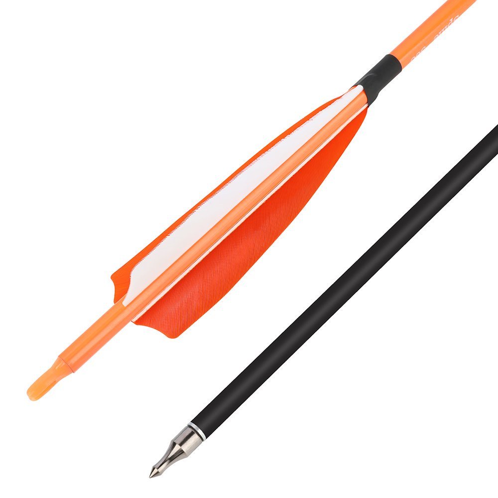 AME ARCHERY Orange Mixed Carbon Arrows – Spine 500 (12pcs)