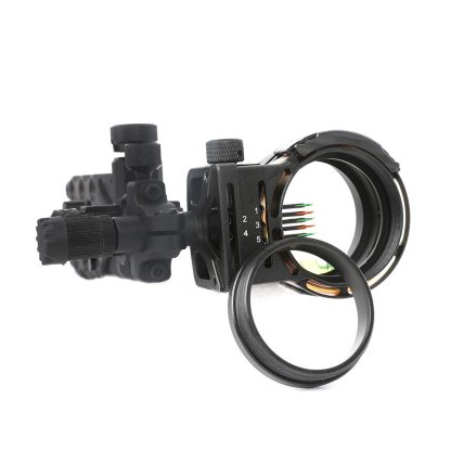 Topoint Archery TX1550 Compound Bow Sight – CNC Aluminum, 0.019" Pin, 1/2/3-Axis Adjustable with Optional Lens