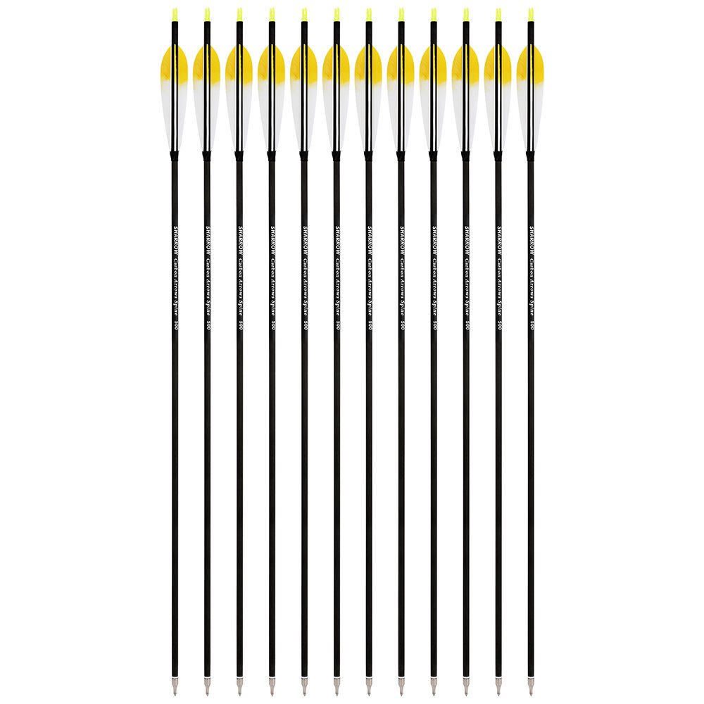 AME ARCHERY 5-Inch Dye Feather Carbon Arrows(12pcs)