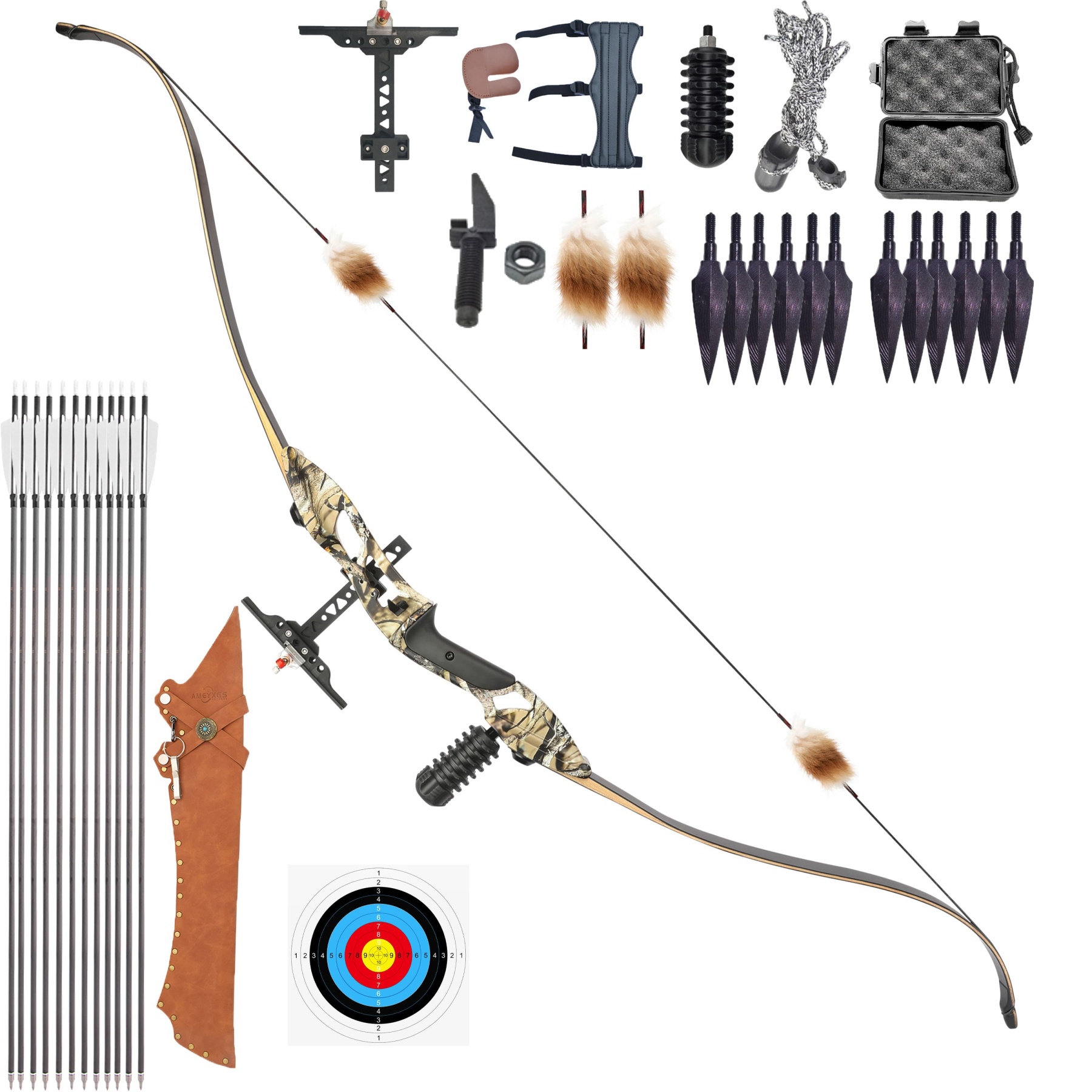 Junxing F179 Takedown Recurve Bow Kit 30-50lbs