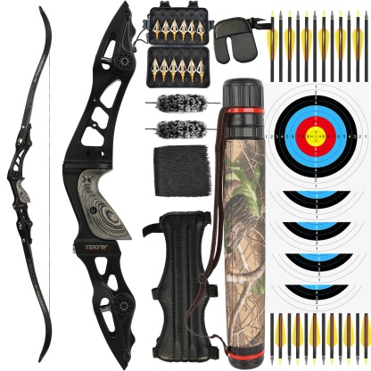 RH 25-60LBS Recurve bow Arrow Set 62inch Archery Hunting