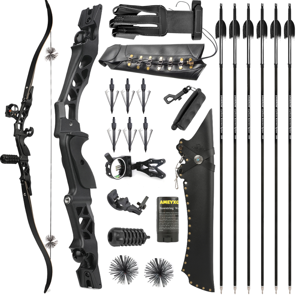 JUNXING Archery F166 Hunting Recurve Bow Arrows Set