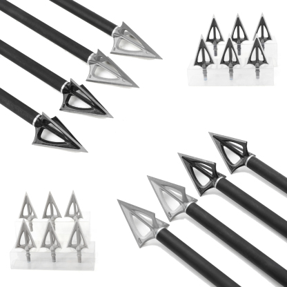 Q2 420 Stainless Steel Hunting Broadheads (12pcs) – 100 Grain