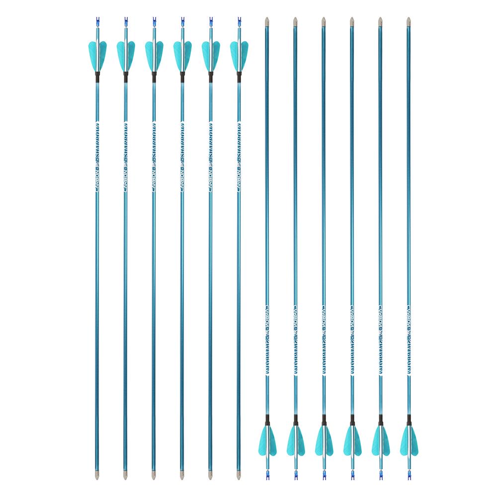 AME ARCHERY 1.75inch Fox 2" Heart-Shaped Feather Pure Carbon Arrows(12pcs)