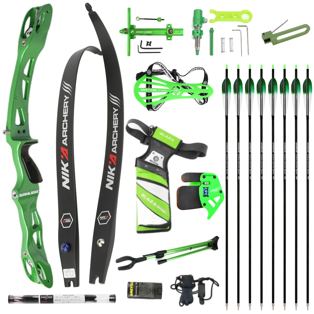 Sanlida Miracle X9 ILF Recurve Set –68inch C2 Carbon Limbs, 12-50LBS Draw Weight, Complete Kit