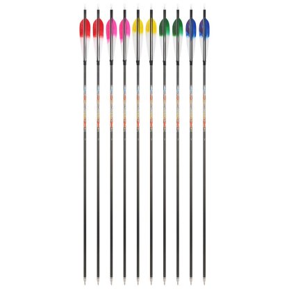SHARROW 5-Inch Dye Feather Pure Carbon Arrows (12pcs)