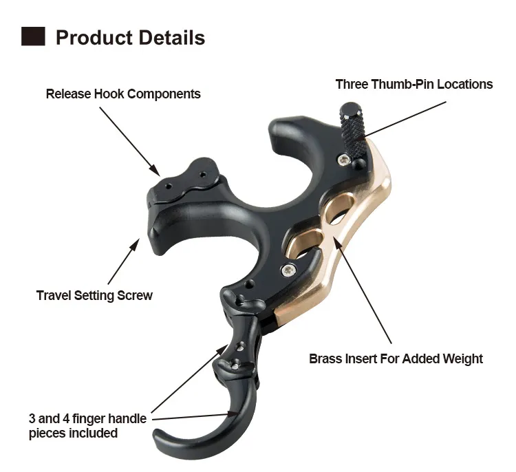 TOPOINT TP462 Back Tension Release – CNC Aluminum & Brass, Adjustable Travel, 3/4 Finger Options, 8 Colors