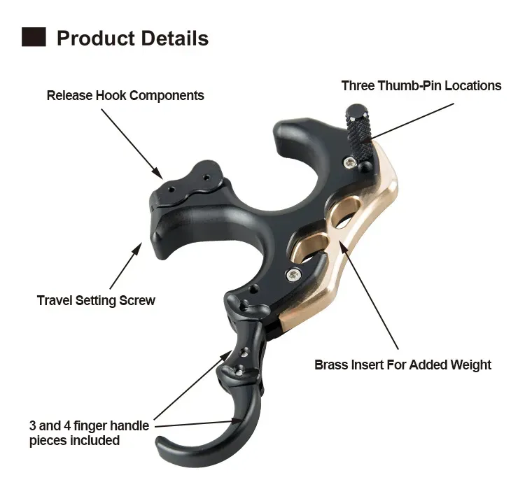 TOPOINT TP462 Back Tension Release – CNC Aluminum & Brass, Adjustable Travel, 3/4 Finger Options, 8 Colors