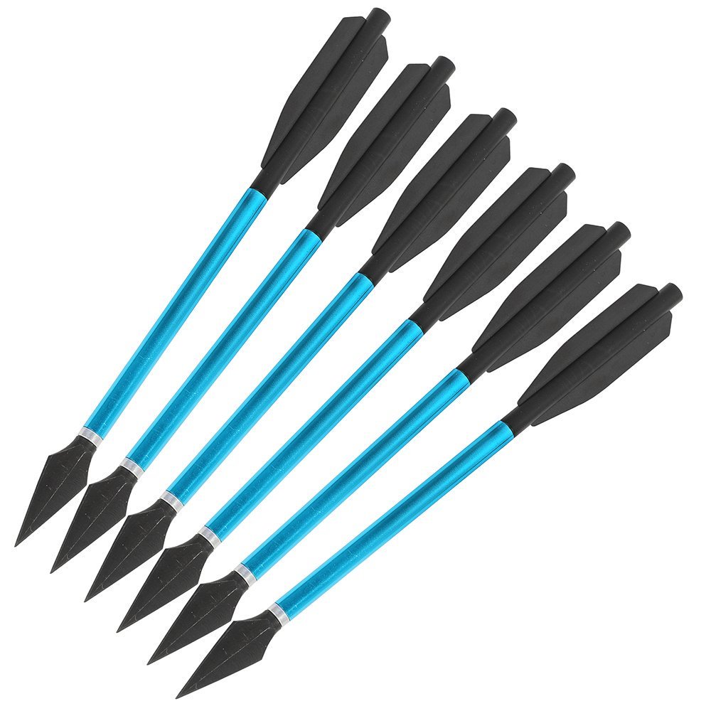 6.7-Inch Mini Crossbow Bolts – Aluminum Arrows with Removable Screw-in Broadhead(6pcs)