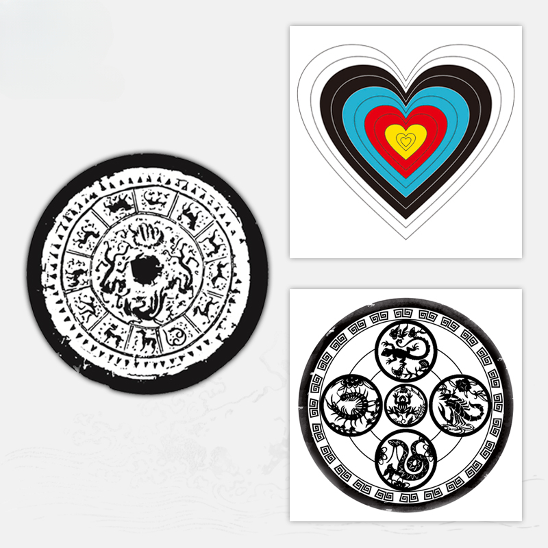 Ali Archery Target Paper Series – Five Venoms, Red Heart, Chinese Zodiac (20pcs)