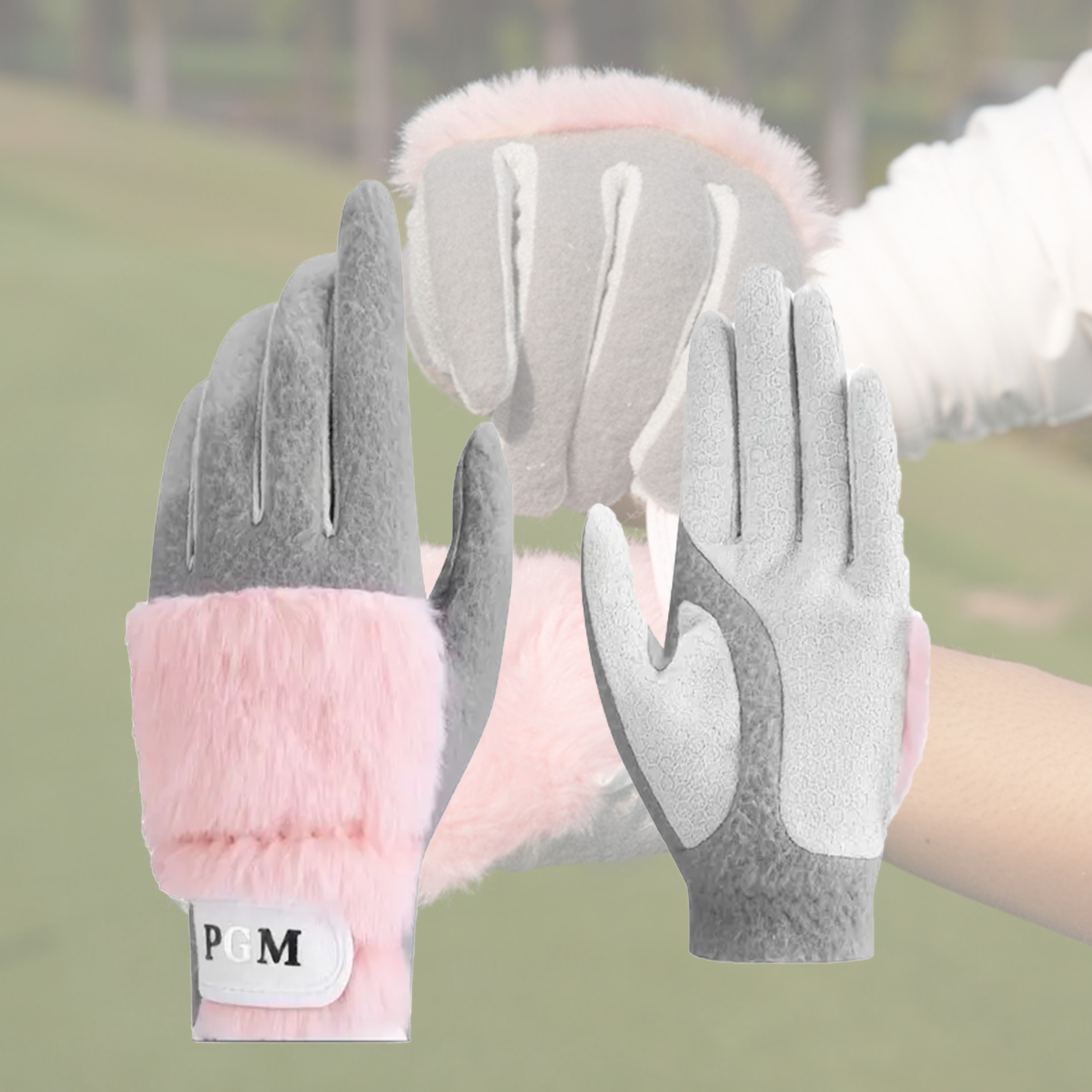 Golf Gloves Imitation Rabbit Fur Non-Slip Grip Female Outdoor