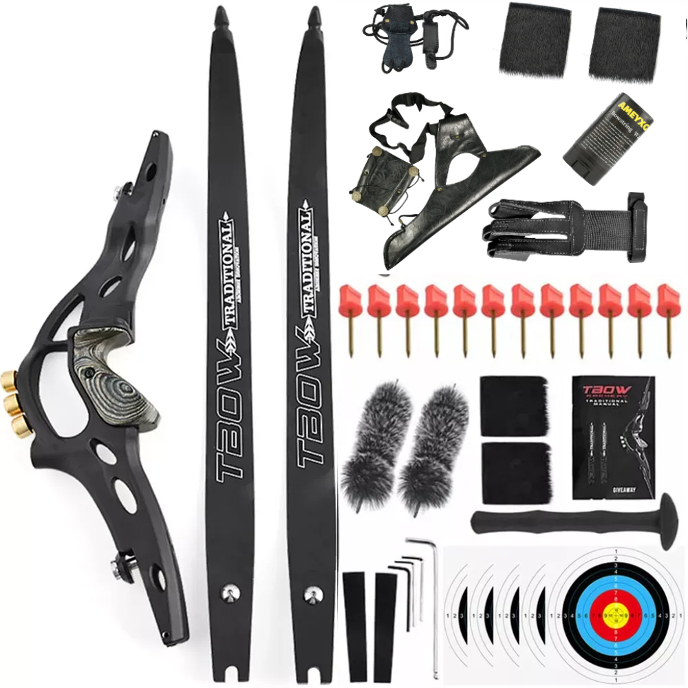 JUNXING B1 62" ILF Hunting Recurve Bow 19'' Riser 30-60lbs 