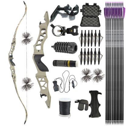 JUNXING Archery F166 ILF Hunting Recurve Bow and Arrows Set