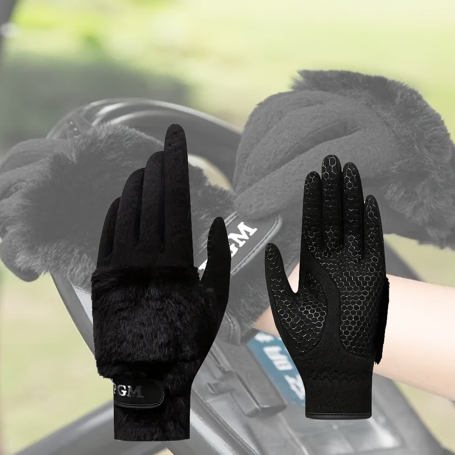 Golf Gloves Imitation Rabbit Fur Non-Slip Grip Female Outdoor