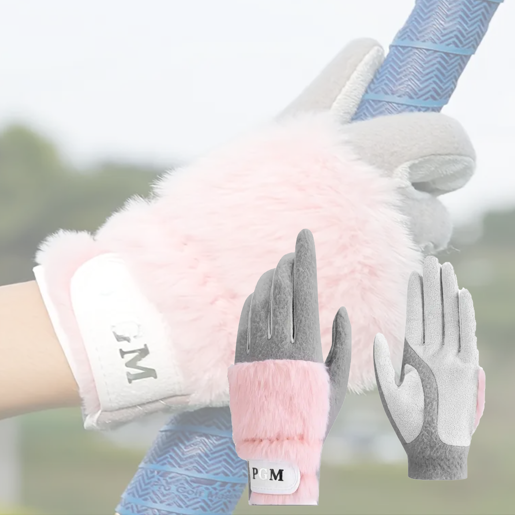 Golf Gloves Imitation Rabbit Fur Non-Slip Grip Female Outdoor