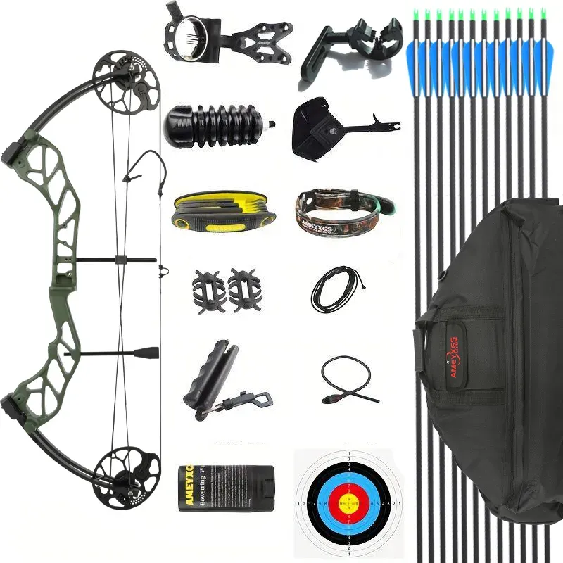 Compound Bow Fishing Set 19-70lb Adjustable Adult 320fps Archery