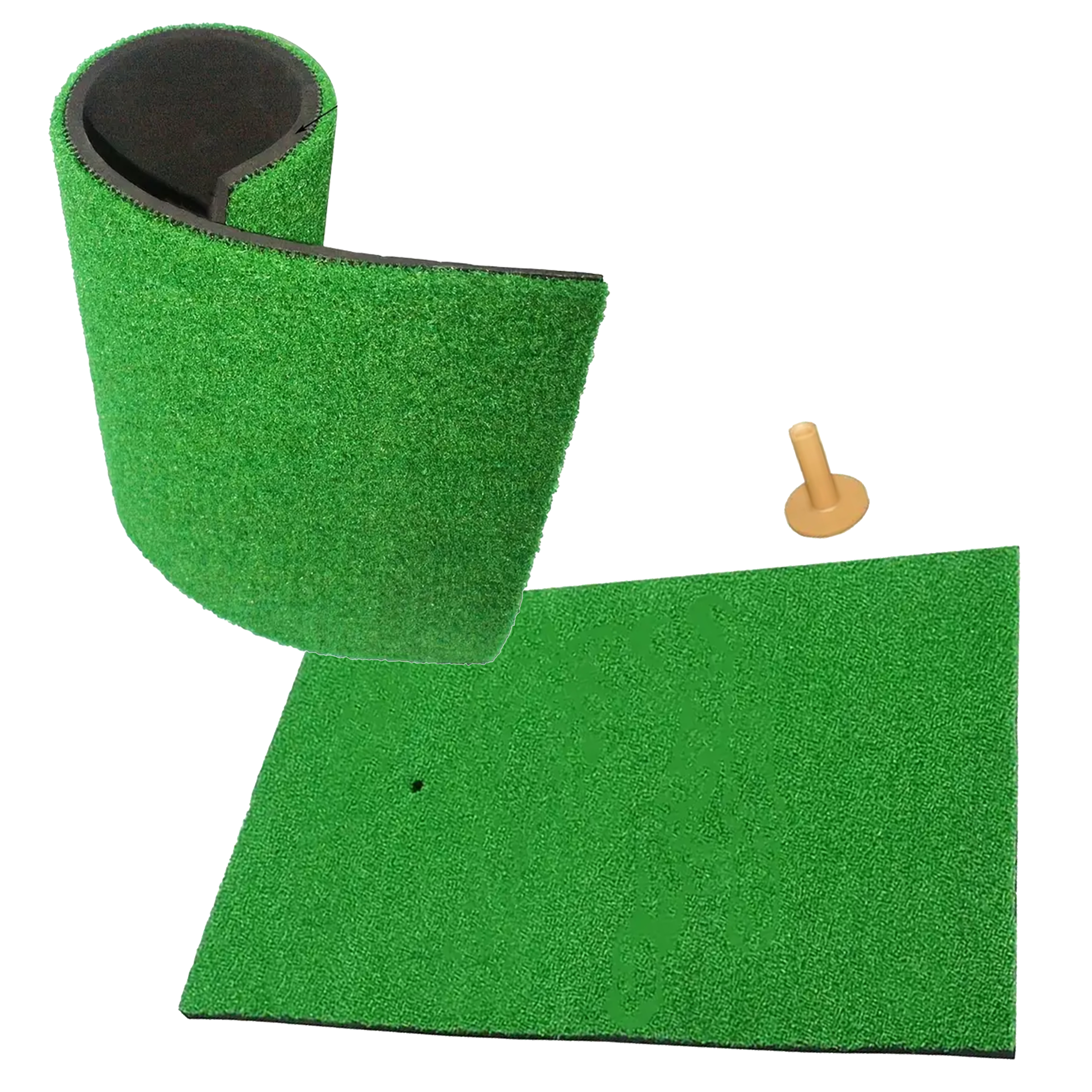 Mini Golf Practice Mat Portable Artificial Turf Training Pad Tee 